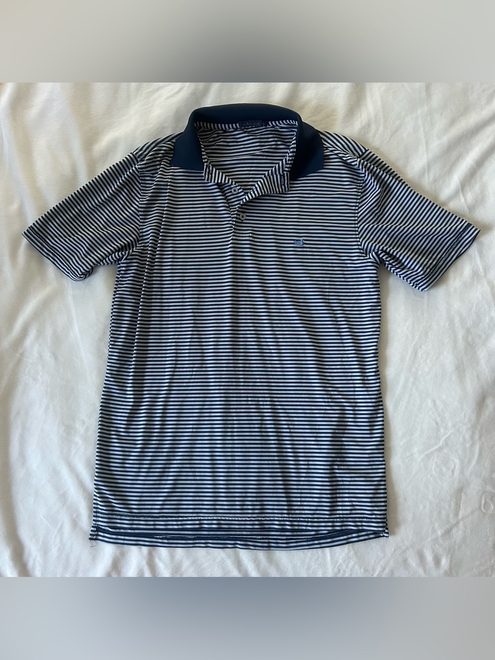 Southern Marsh Striped Performance Polo – Size Medium